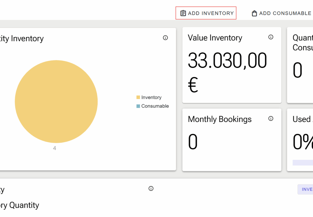 Dashboard InventoCloud Inventory Software